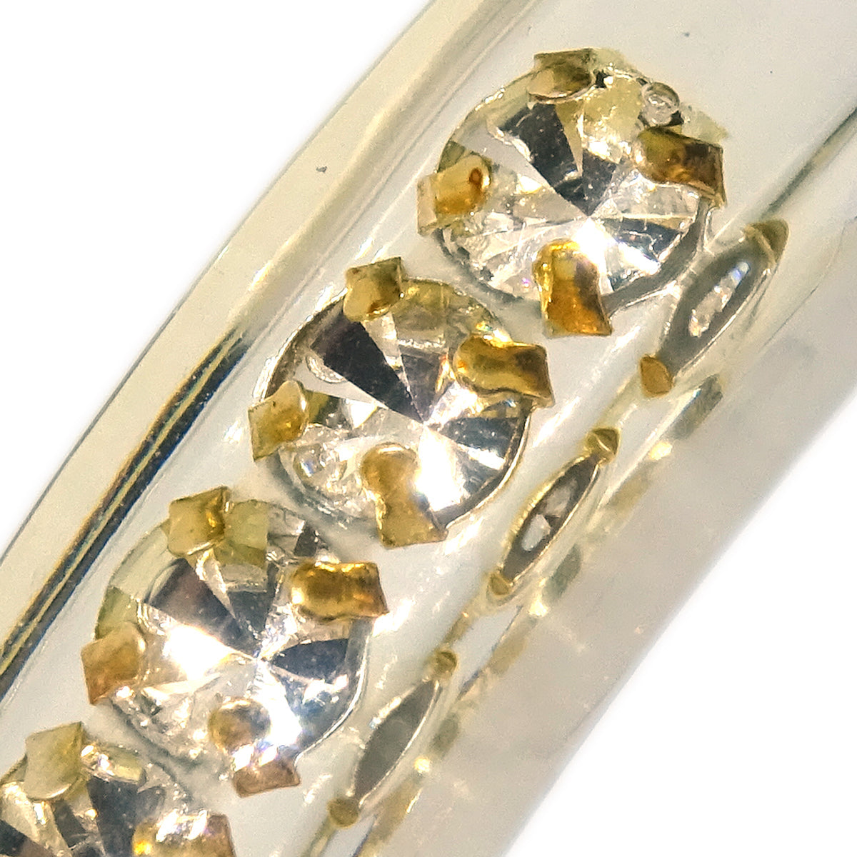 Luxury Chanel Bangle Rhinestone Clear 05P