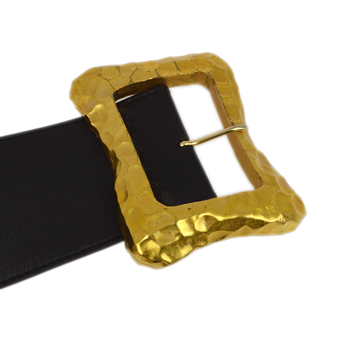 Luxury Chanel Buckle Belt Black 93P #70/28 Small New