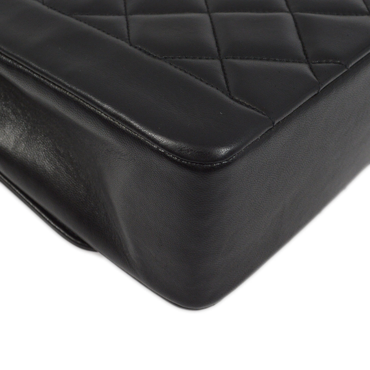 Luxury Chanel 1991-1994 Black Lambskin Medium Diana Shoulder Bag
