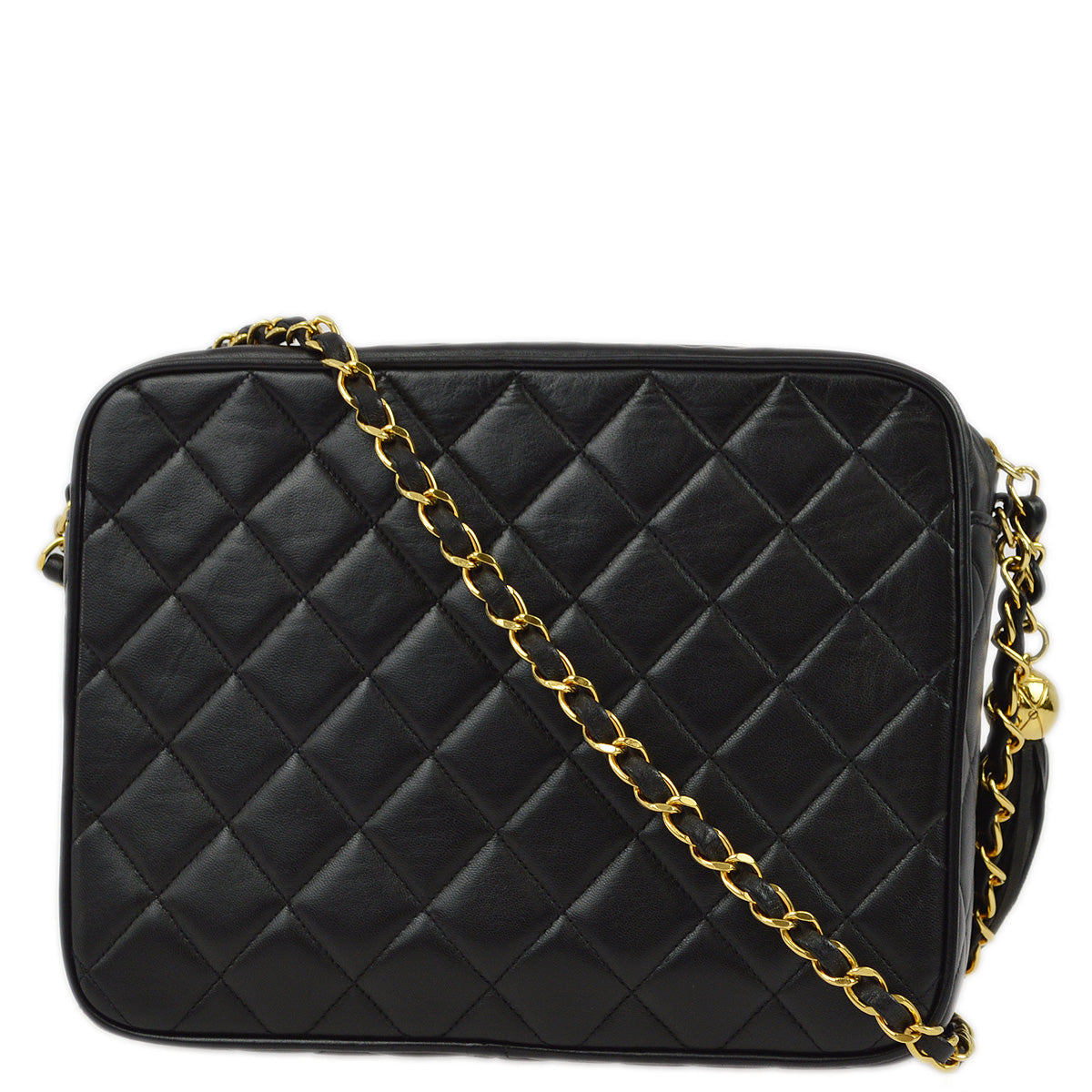 Luxury Chanel 1991-1994 Black Lambskin Camera Bag Small