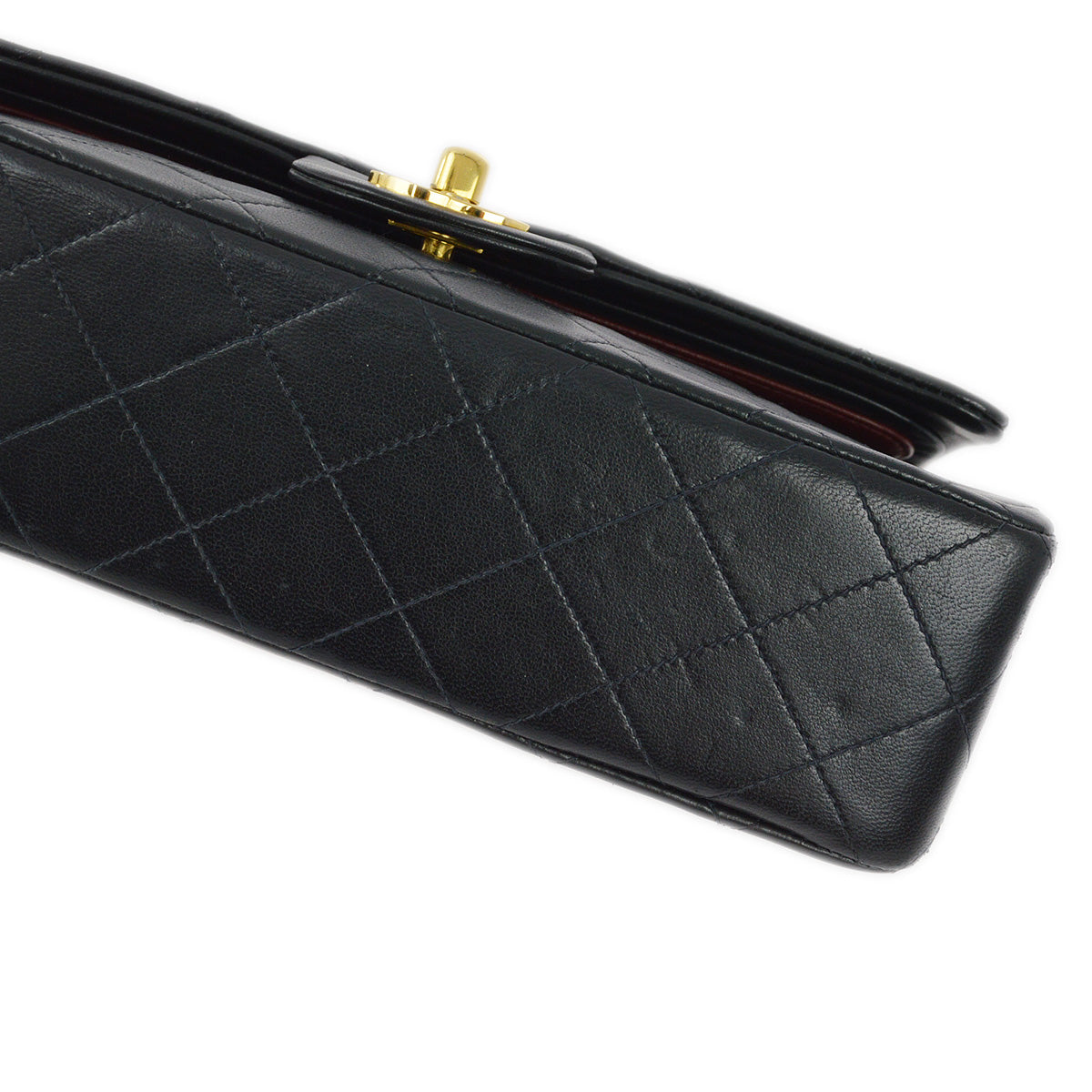 Luxury Chanel 1991-1994 Black Lambskin Small Classic Double Flap Shoulder Bag