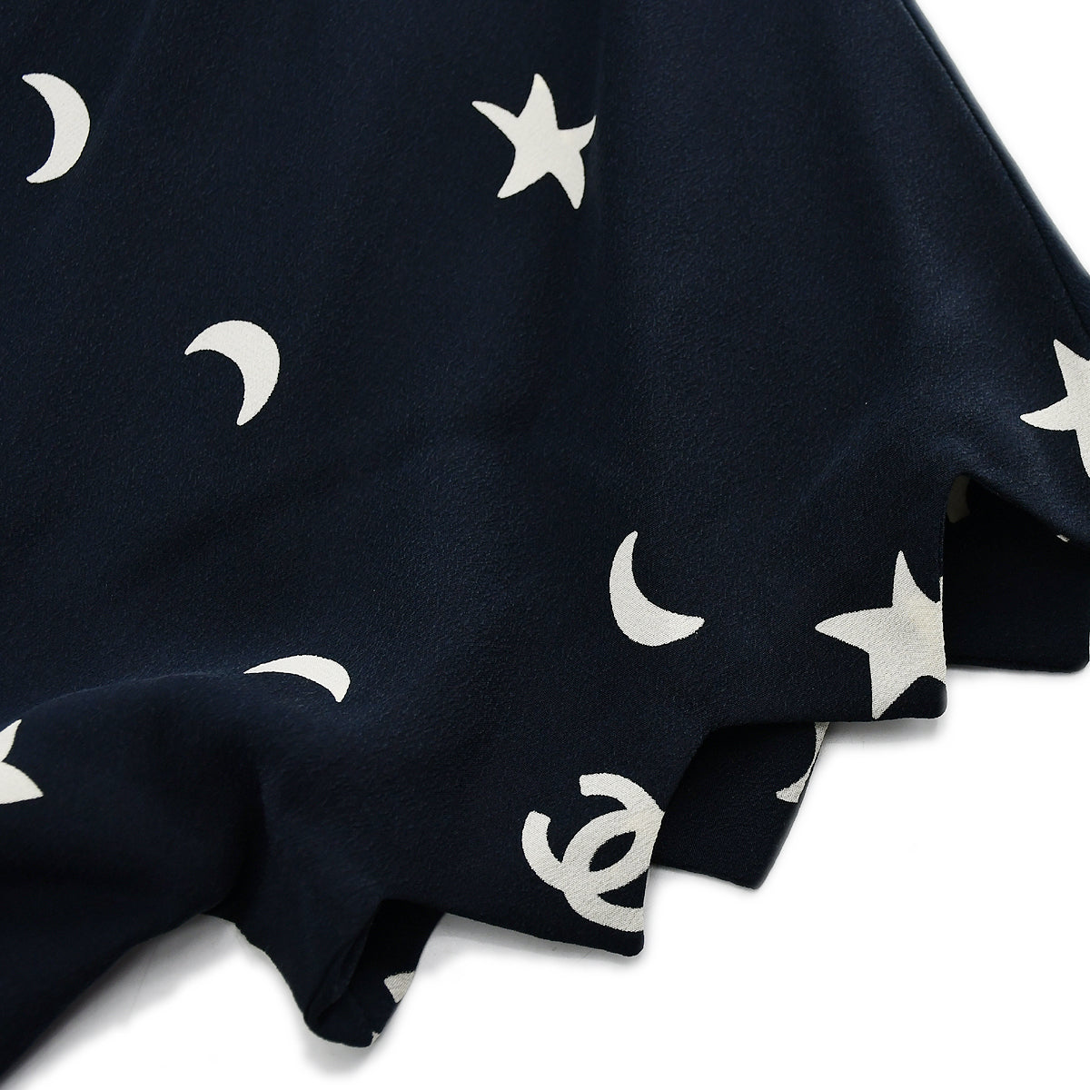 Luxury Chanel Shirt Blouse Navy 08P #50
