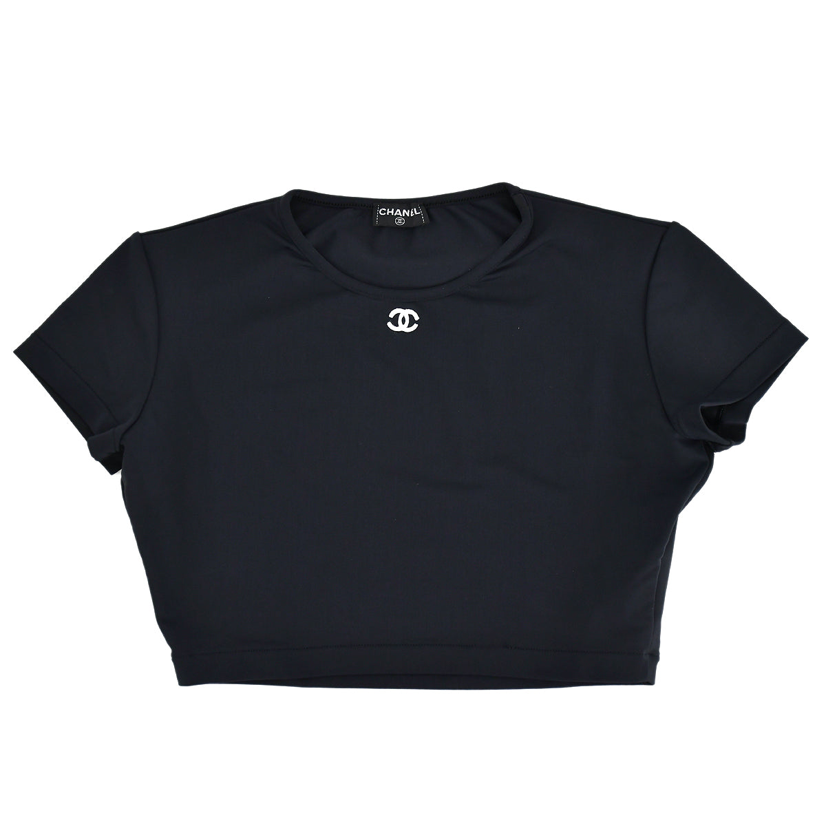 Luxury Chanel Cropped T-shirt Black #40