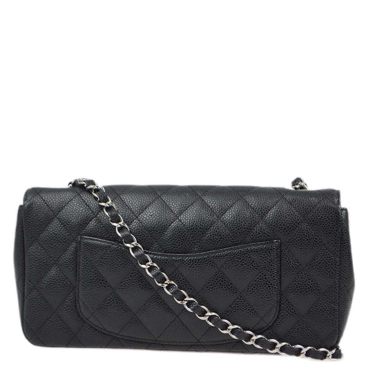 Luxury Chanel 2006-2008 Black Caviar East West Shoulder Bag