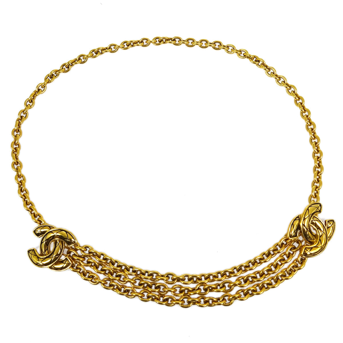 Luxury Chanel CC Gold Chain Belt 6051 Small New