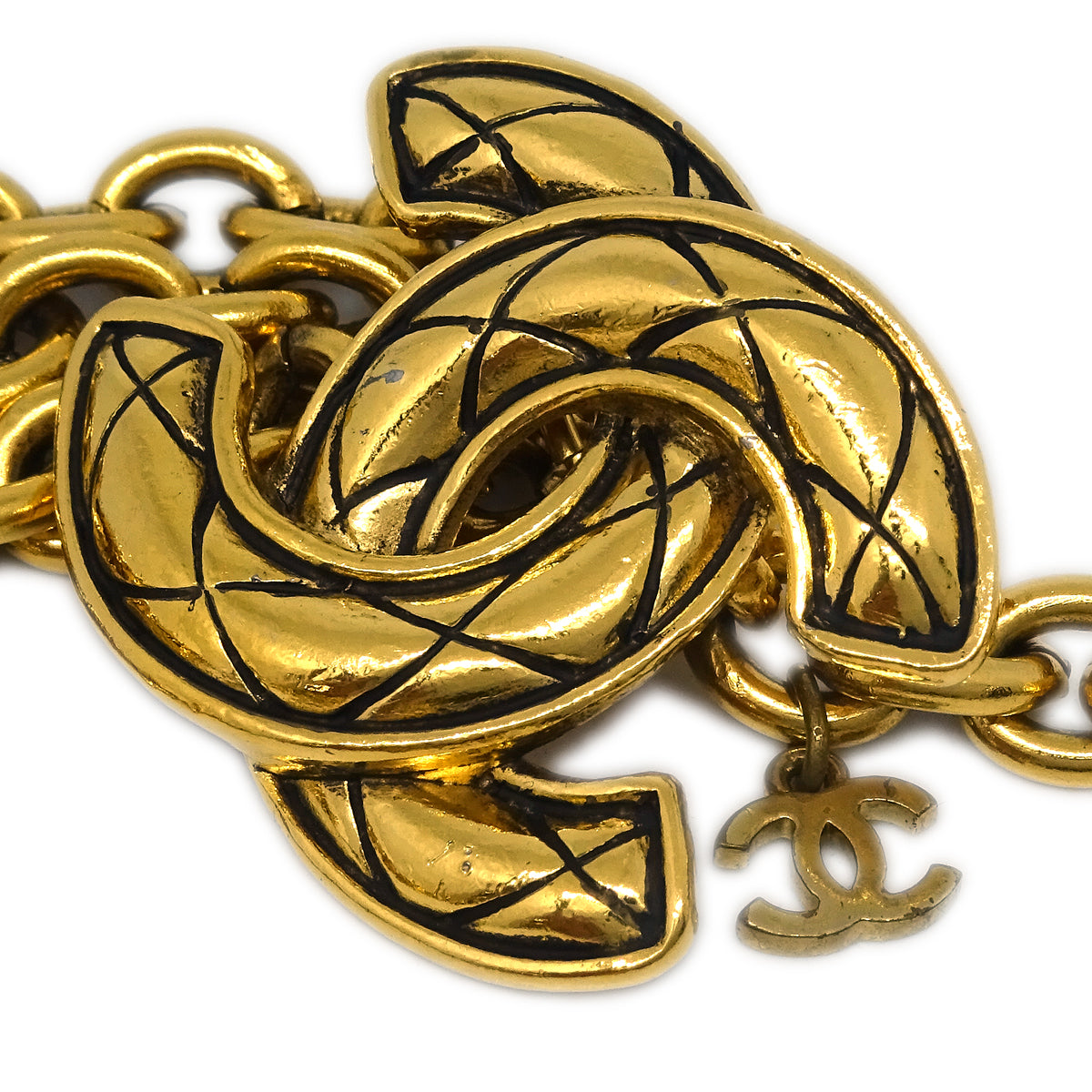 Luxury Chanel CC Gold Chain Belt 6051 Small New