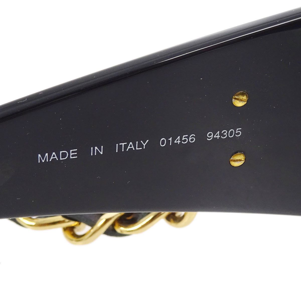 Luxury Chanel Chain Sunglasses Eyewear Black Small New