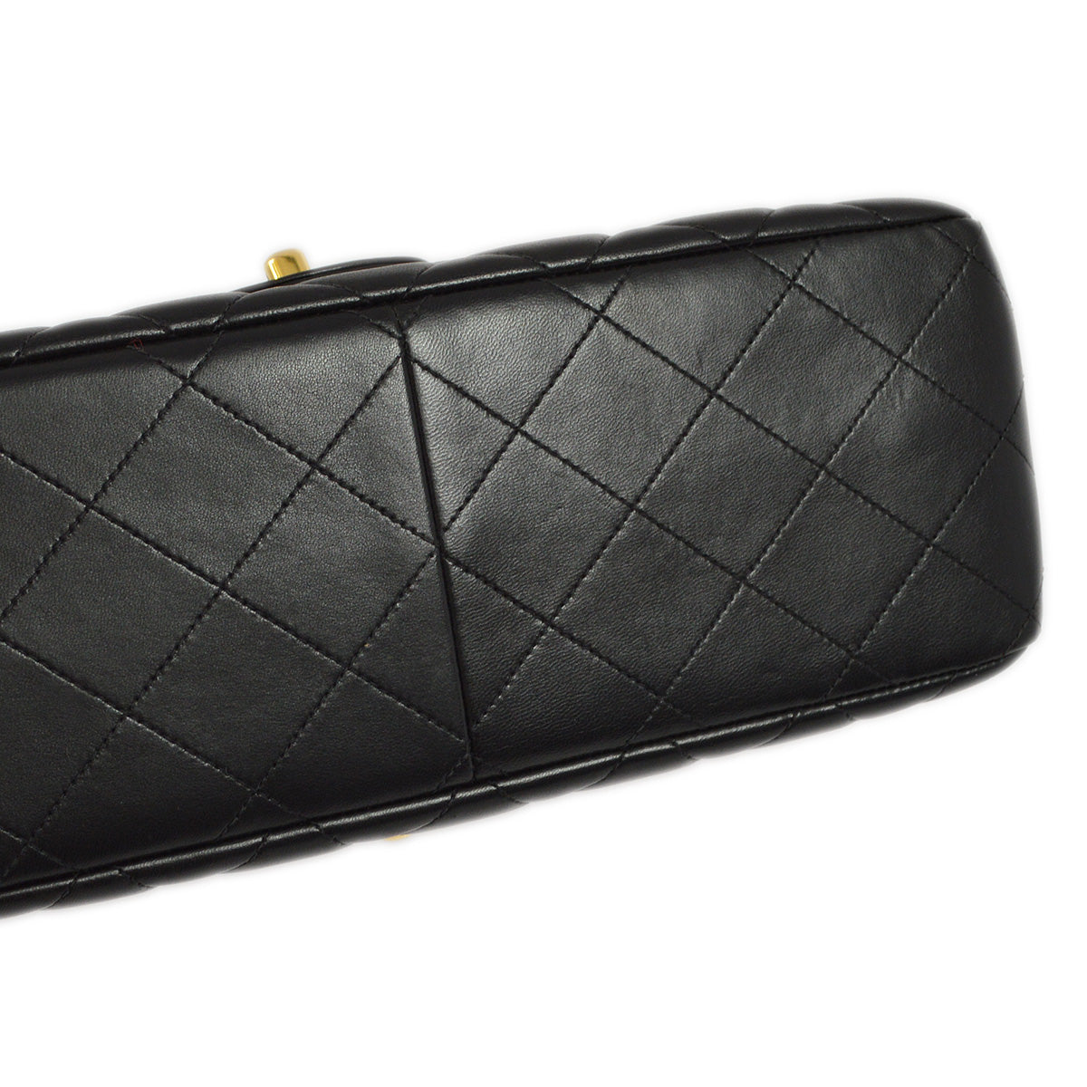 Luxury Chanel 1996-1997 Black Lambskin Double Sided Classic Flap Handbag