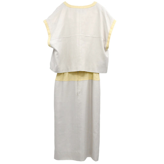 Luxury Chanel Setup Suit Jacket Dress Ivory 03 #38