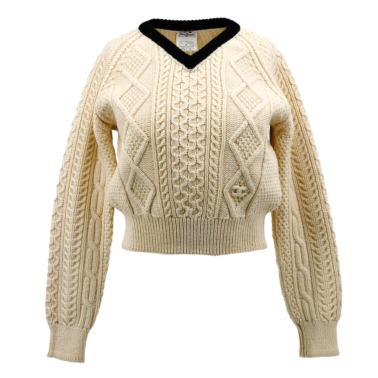 Luxury Chanel Sweater Ivory 96A #42