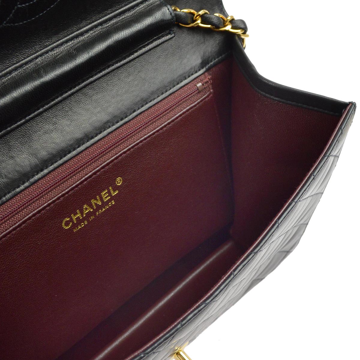 Luxury Chanel 2001-2003 Black Lambskin Turnlock Medium Half Flap Shoulder Bag