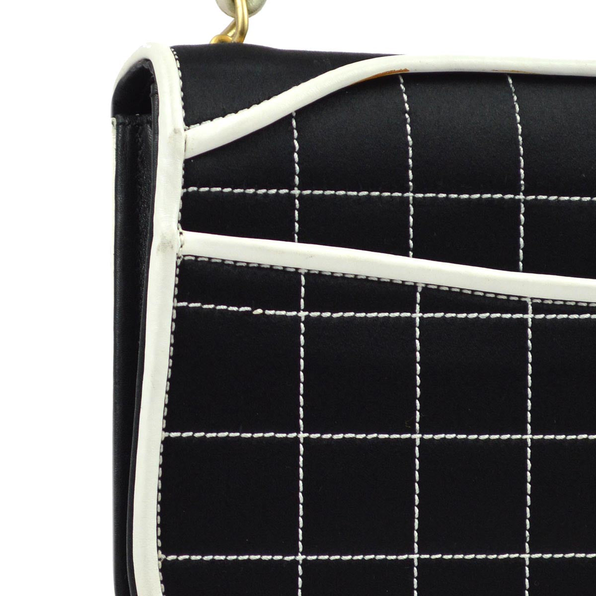 Luxury Chanel 2000-2001 Black Satin Mademoiselle Lock Chain Handbag