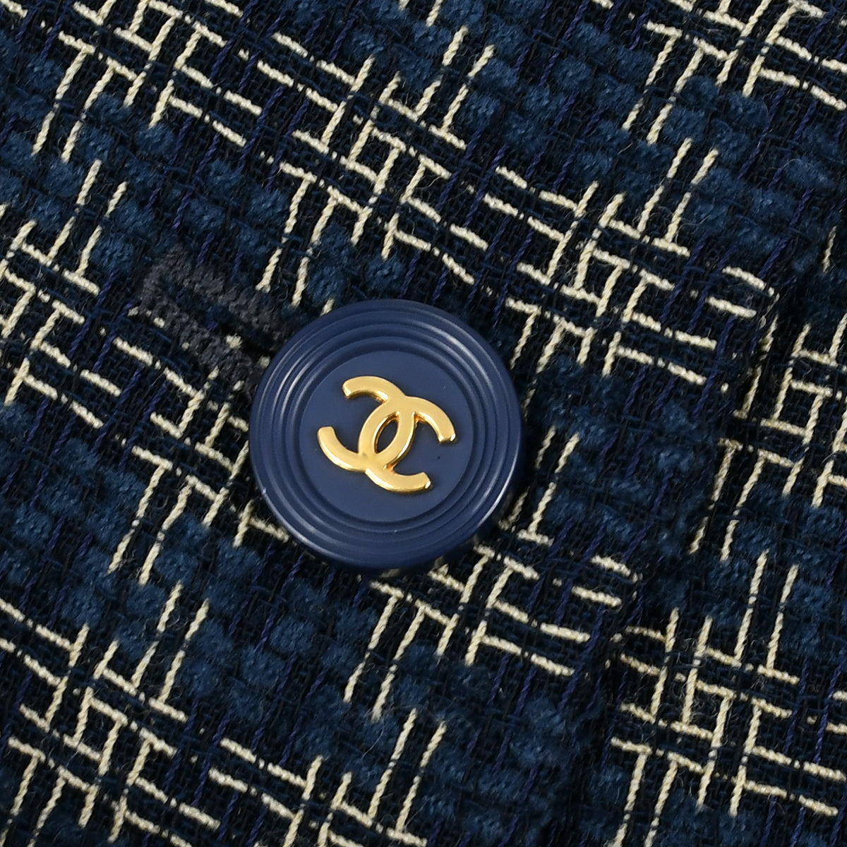 Luxury Chanel Single Breasted Jacket Navy 95A #44