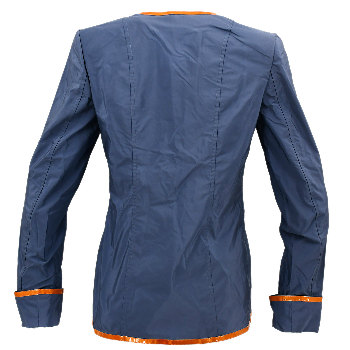 Luxury Chanel Collarless Jacket Blue 00T #40