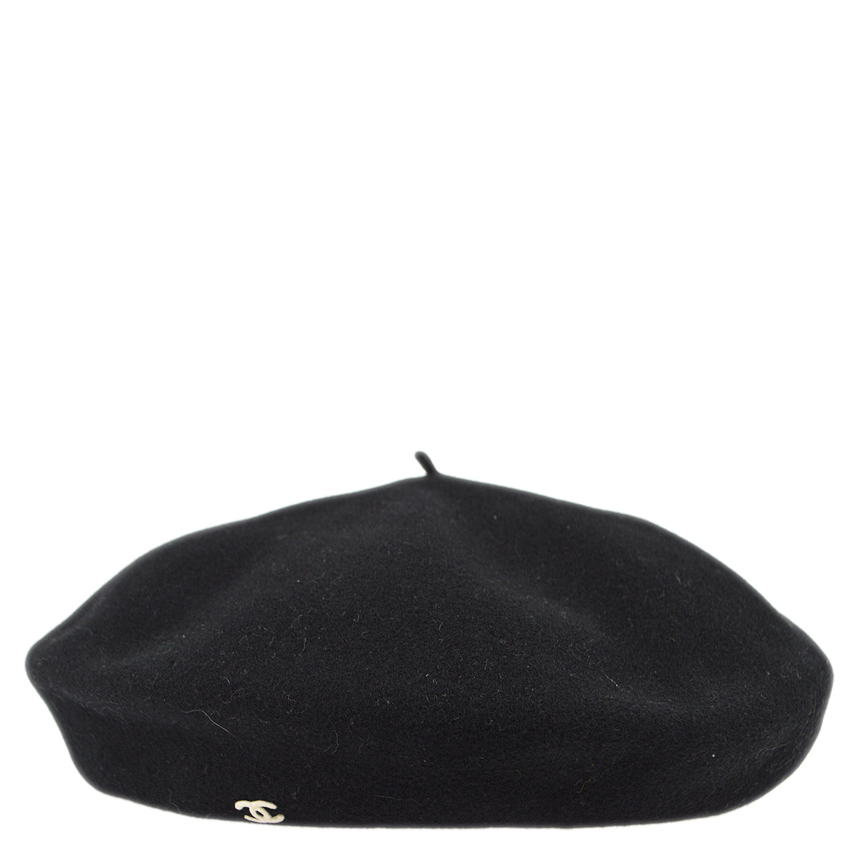 Luxury Chanel Oversize Black Hat Beret #57 Small New