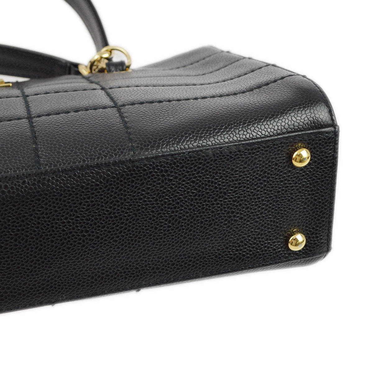 Luxury Chanel 2001-2003 Black Caviar Wild Stitch Choco Bar Chain Handbag
