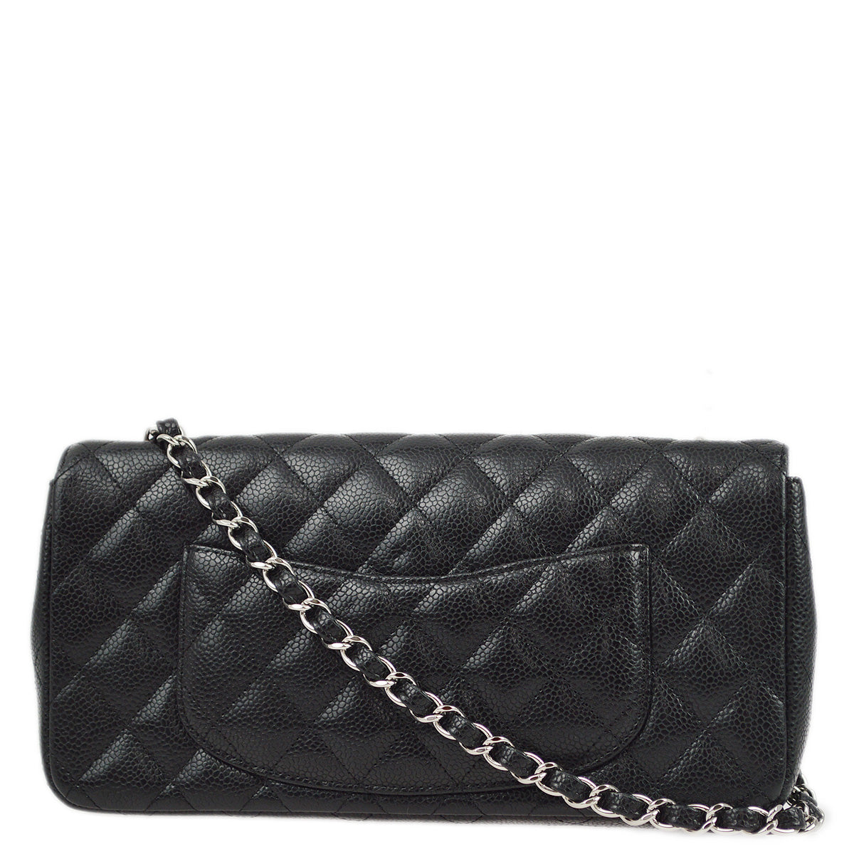 Luxury Chanel 2006-2008 Black Caviar East West Shoulder Bag