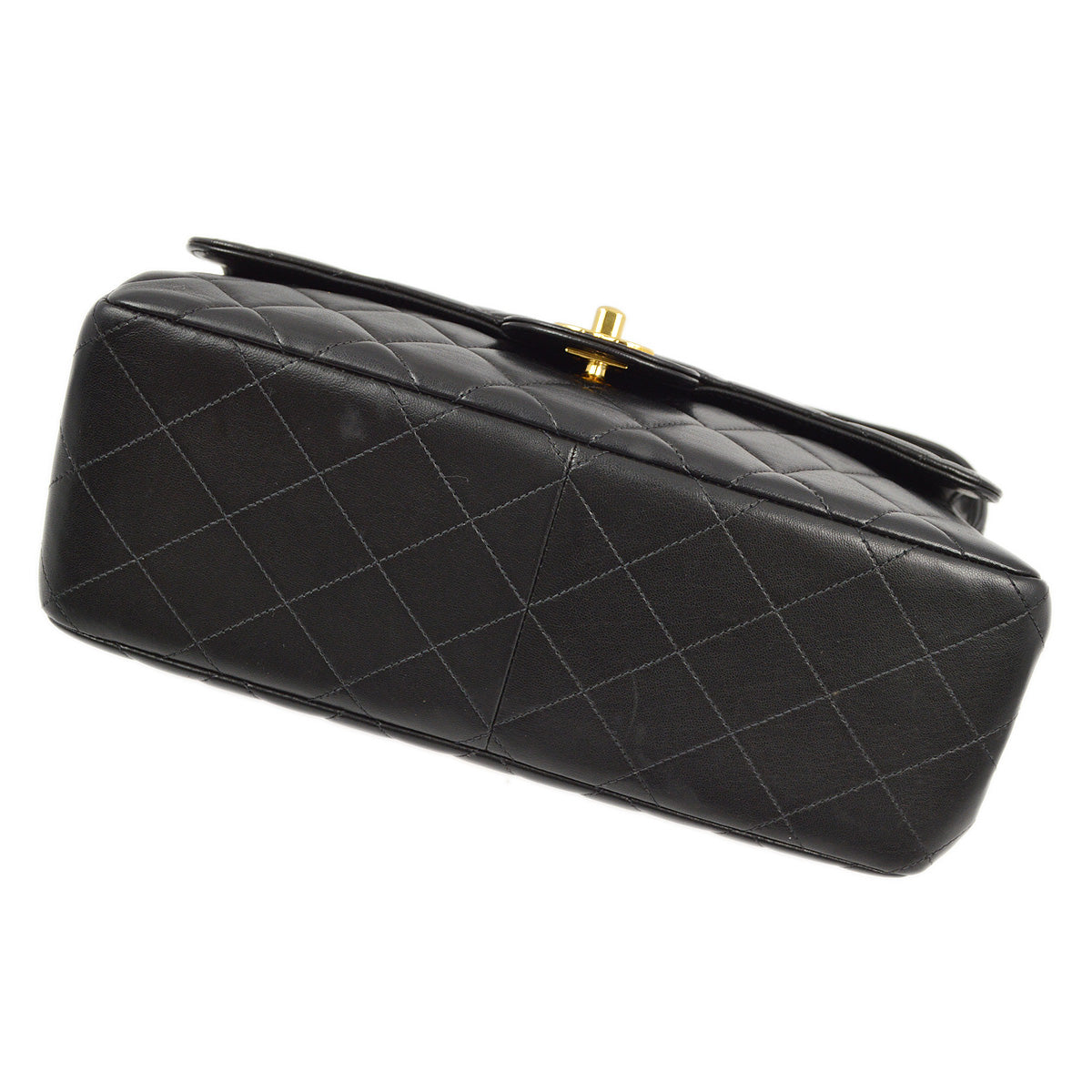 Luxury Chanel 1996-1997 Black Lambskin Double Sided Classic Flap Handbag