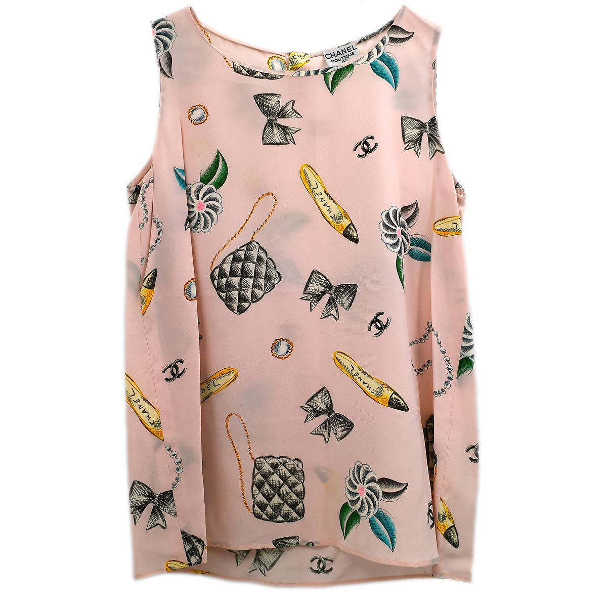 Luxury Chanel Sleeveless Top Pink