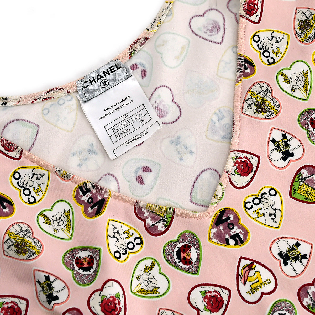 Luxury Chanel Valentine Dress Pink 06P #38