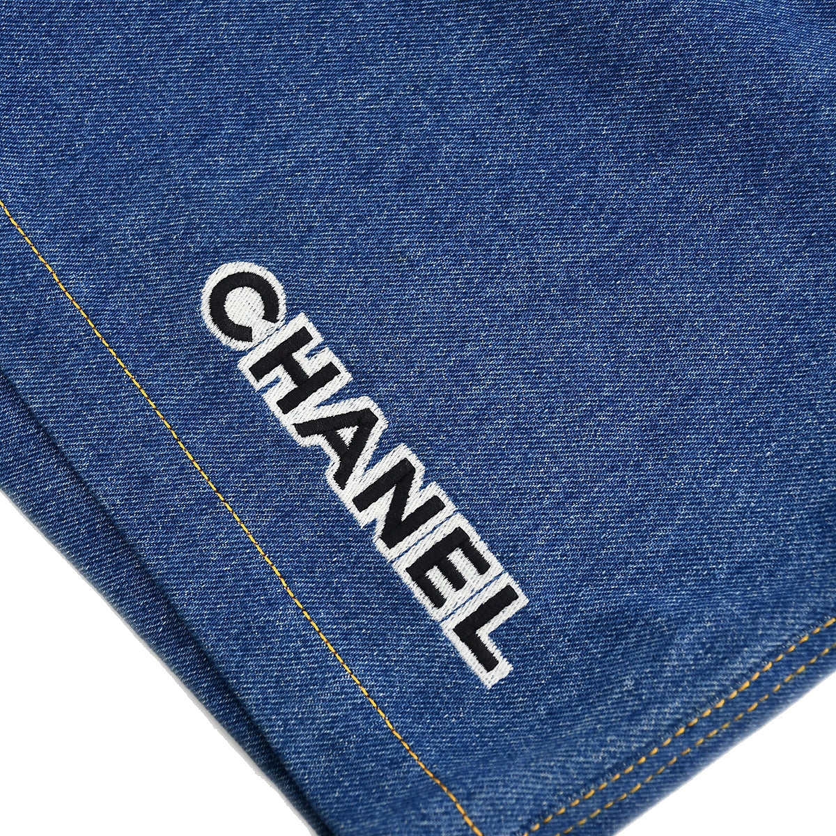 Luxury Chanel Half Denim Pants Blue #48