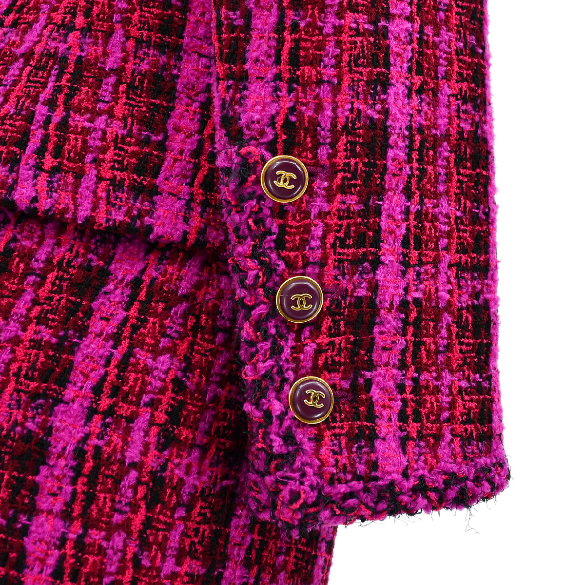 Luxury Chanel Setup Suit Jacket Skirt Pink 95A #38