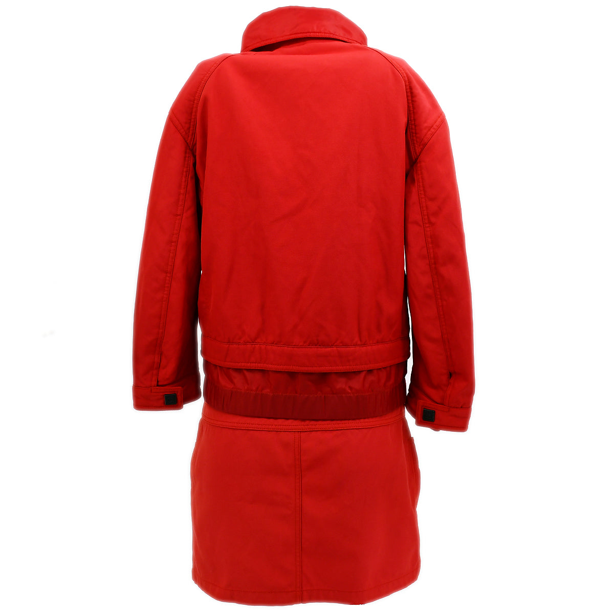 Luxury Chanel Sport Line Setup Suit Jacket Skirt Red 03A #44 #40