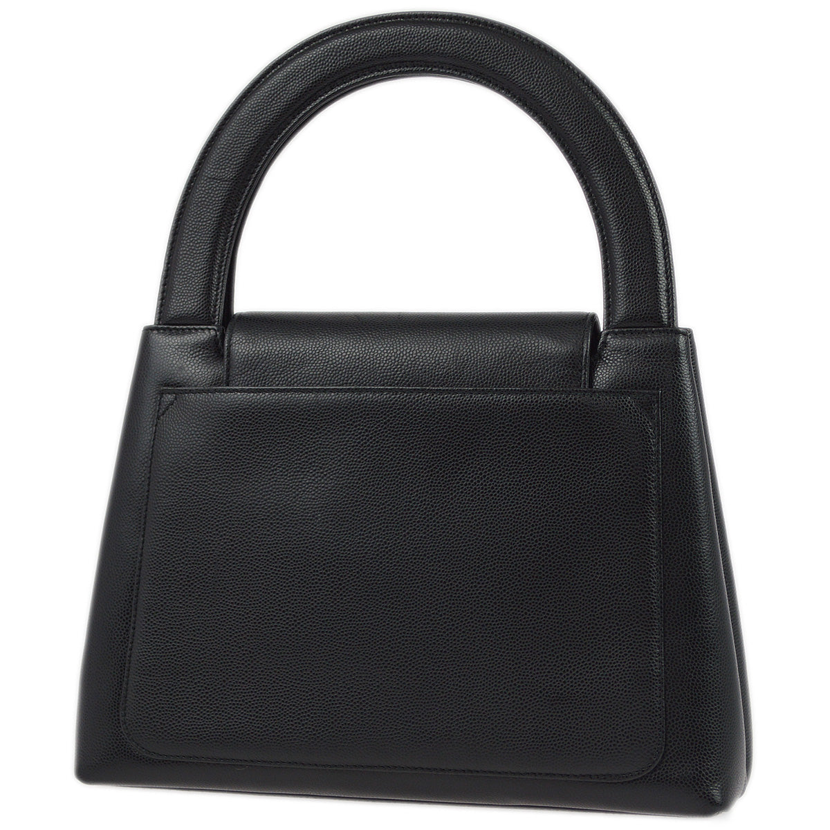 Luxury Chanel 1997-1999 Black Caviar Handbag