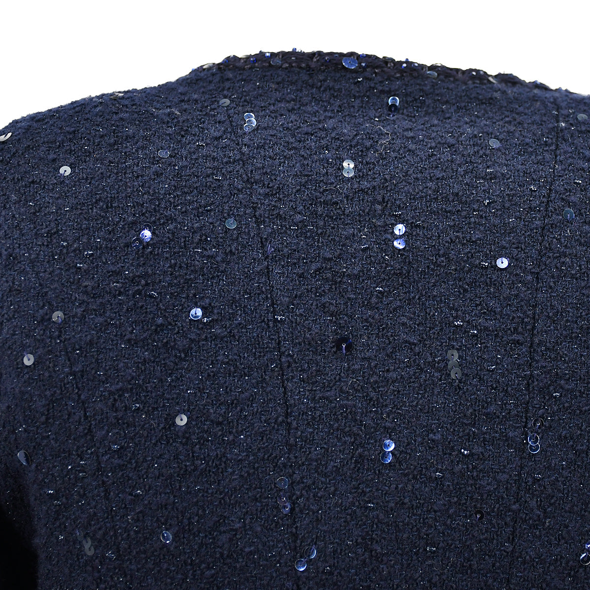 Luxury Chanel Collarless Jacket Navy #38