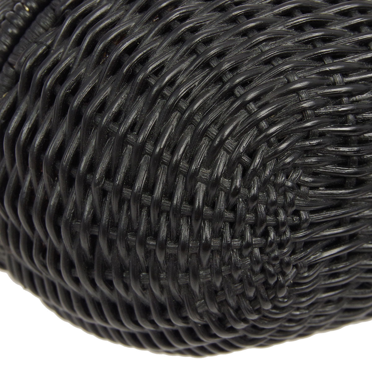 Luxury Chanel * 2004-2005 Black Rattan Basket 2way Shooulder Handbag