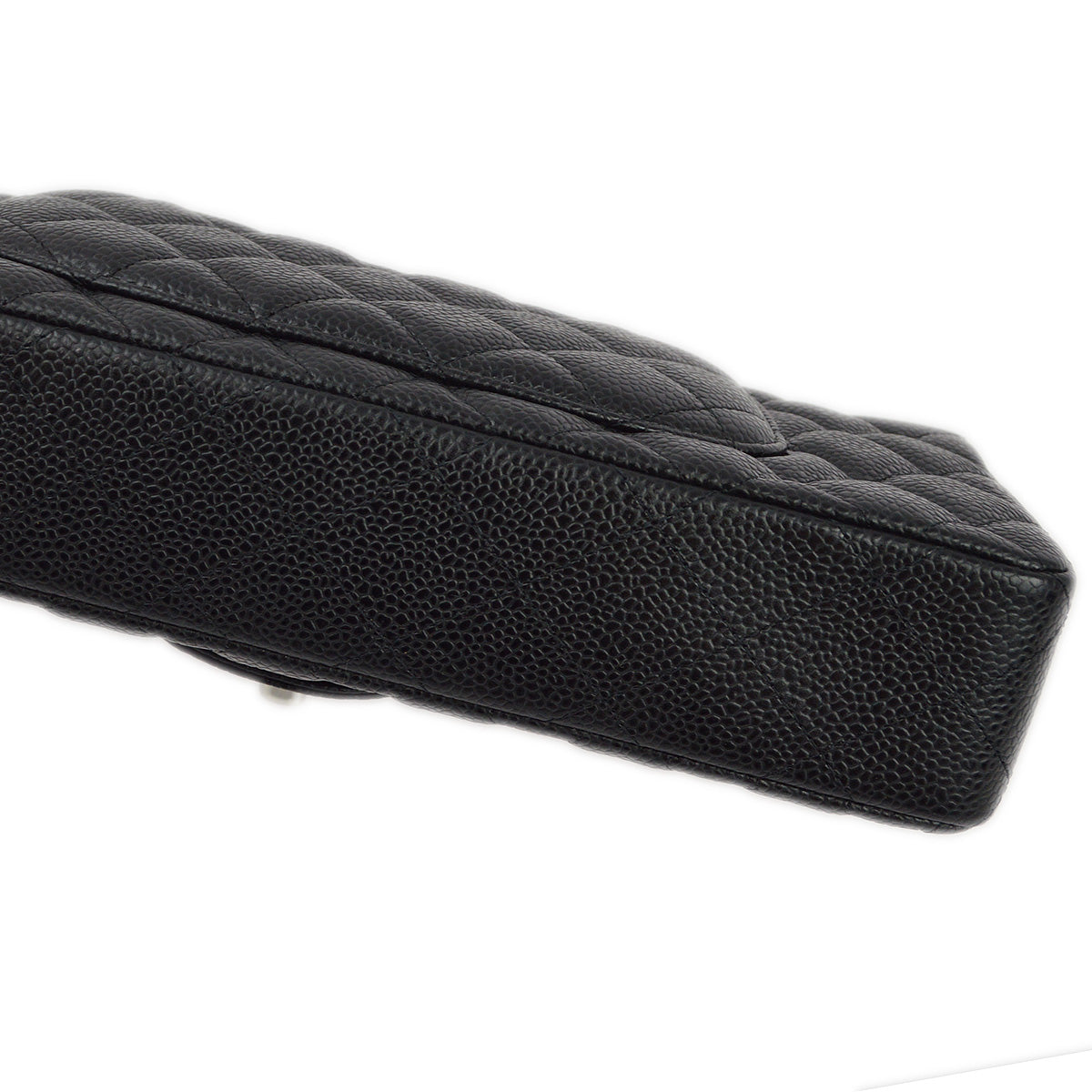 Luxury Chanel 2009-2010 Black Caviar East West Shoulder Bag