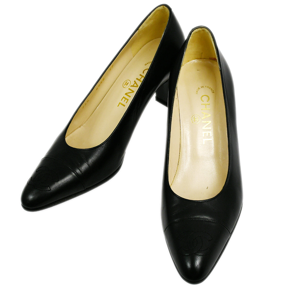 Luxury Chanel * Black Pumps Shoes #37