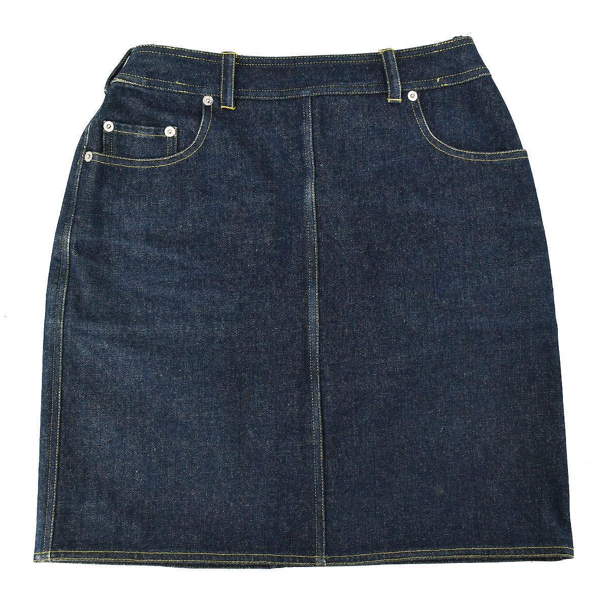 Luxury Chanel Denim Skirt Indigo #38
