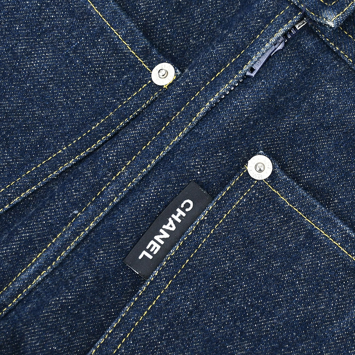 Luxury Chanel Denim Skirt Indigo #38