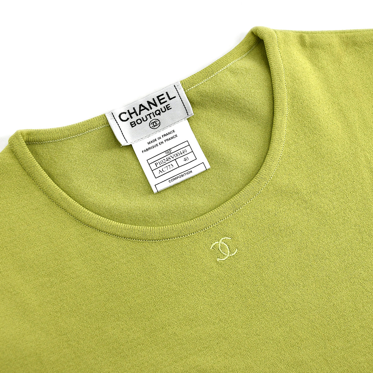 Luxury Chanel T-shirt Light Green 98P #40
