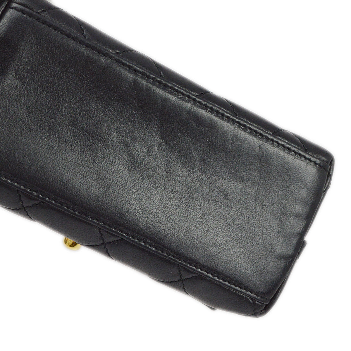 Luxury Chanel 1991-1994 Black Lambskin Straight Flap Handbag