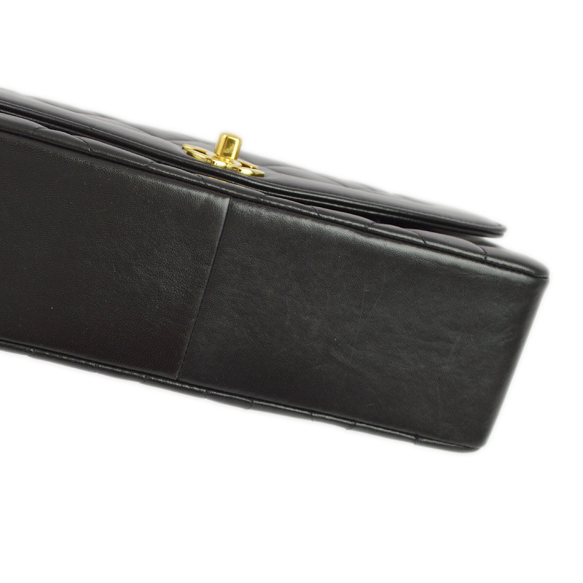 Luxury Chanel 1994-1996 Black Lambskin Medium Diana Shoulder Bag