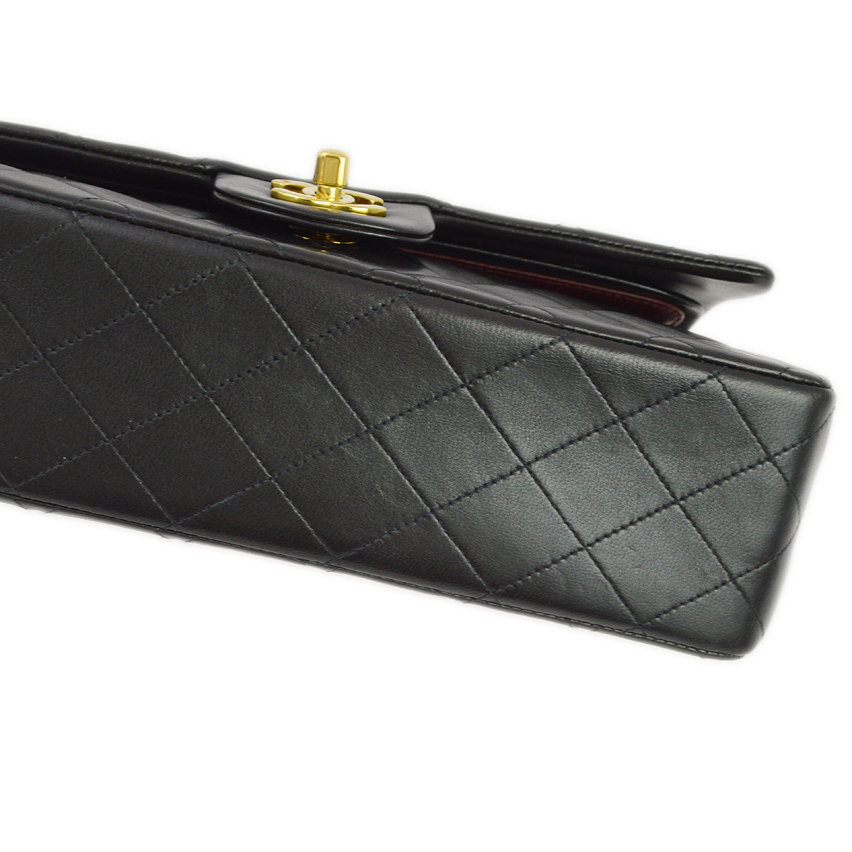 Luxury Chanel 1994-1996 Black Lambskin Medium Classic Double Flap Shoulder Bag
