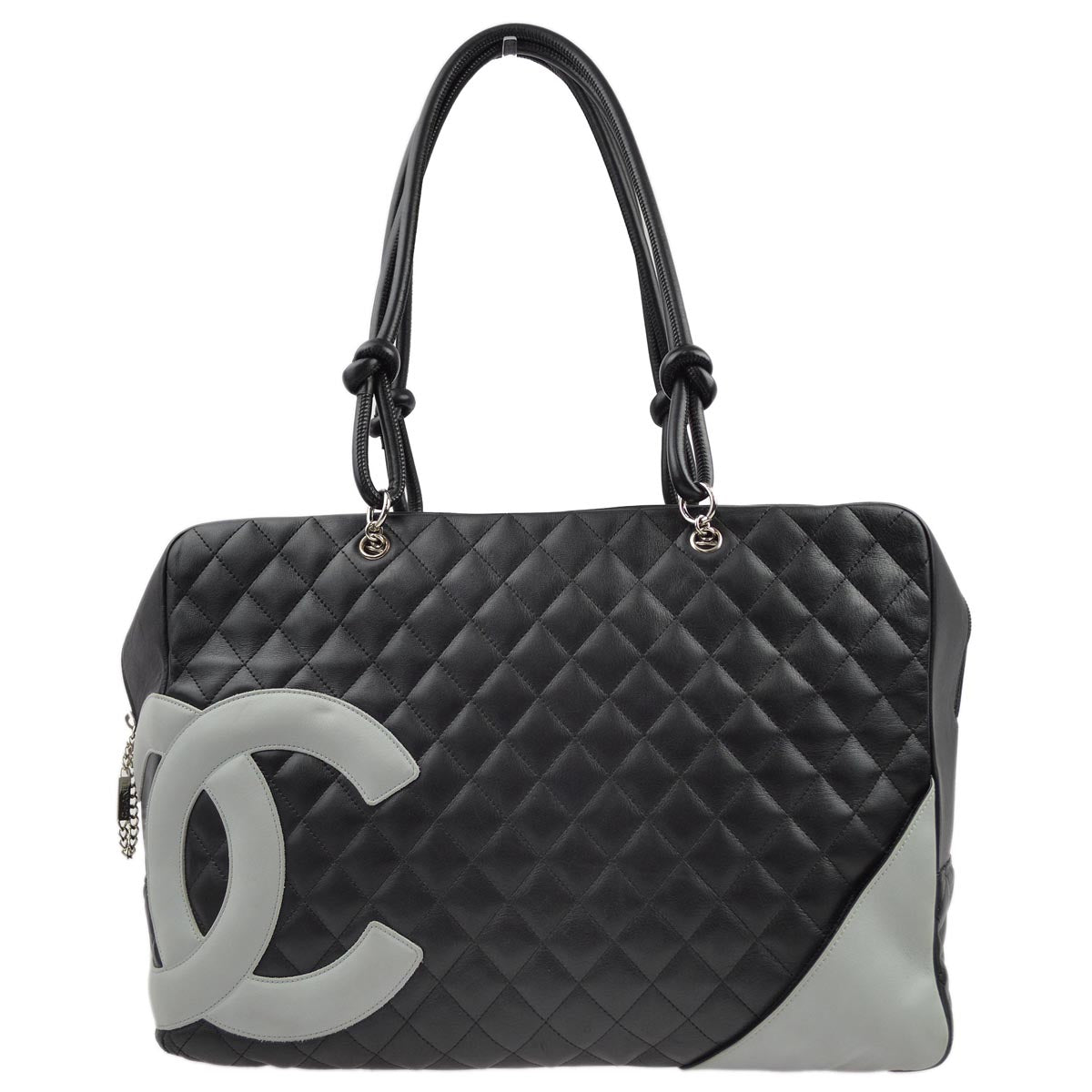 Luxury Chanel 2004-2005 Black Calfskin Cambon Ligne Handbag