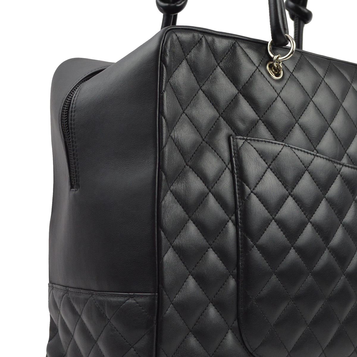 Luxury Chanel 2004-2005 Black Calfskin Cambon Ligne Handbag