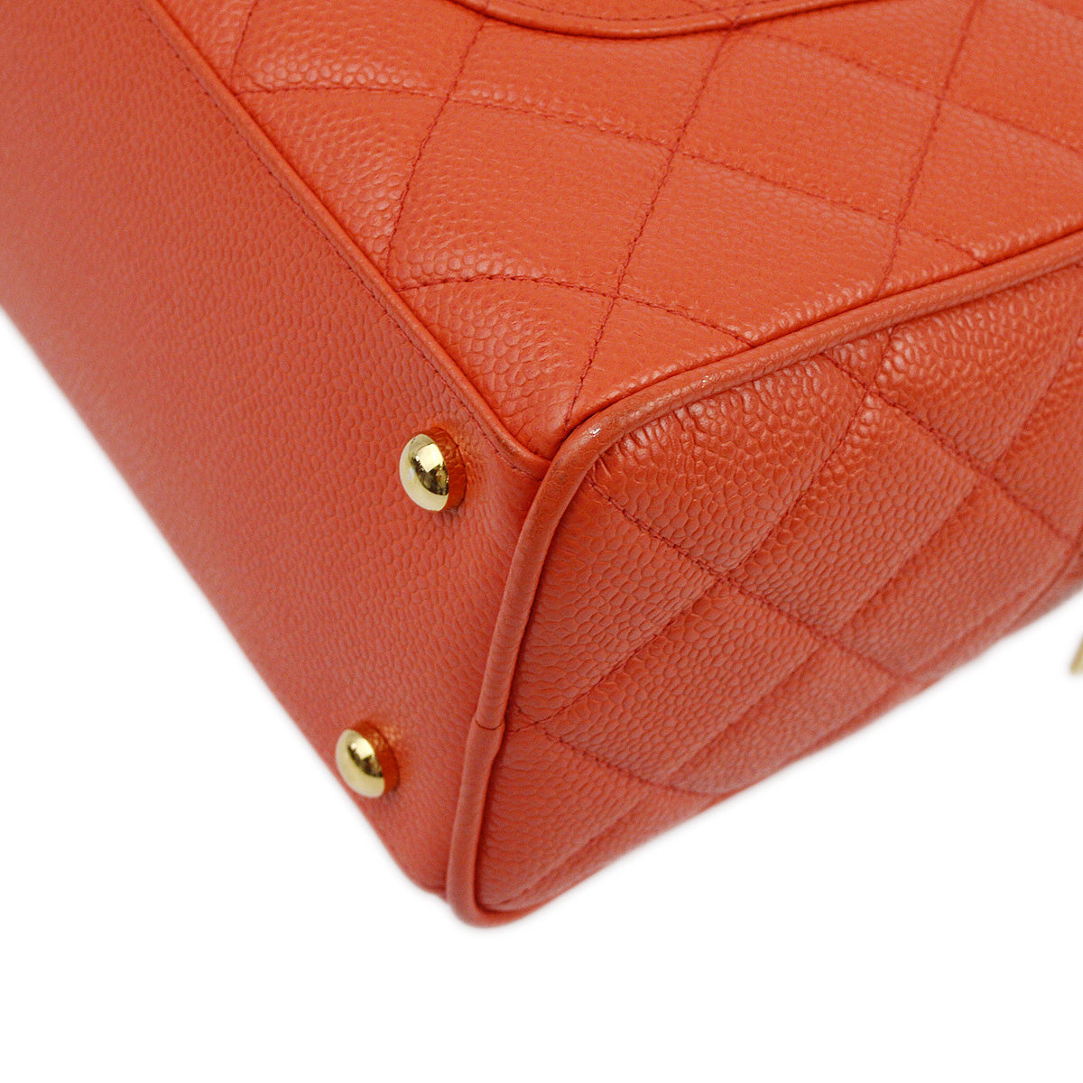 Luxury Chanel 2003-2004 Scarlet Caviar Bowling Bag 27