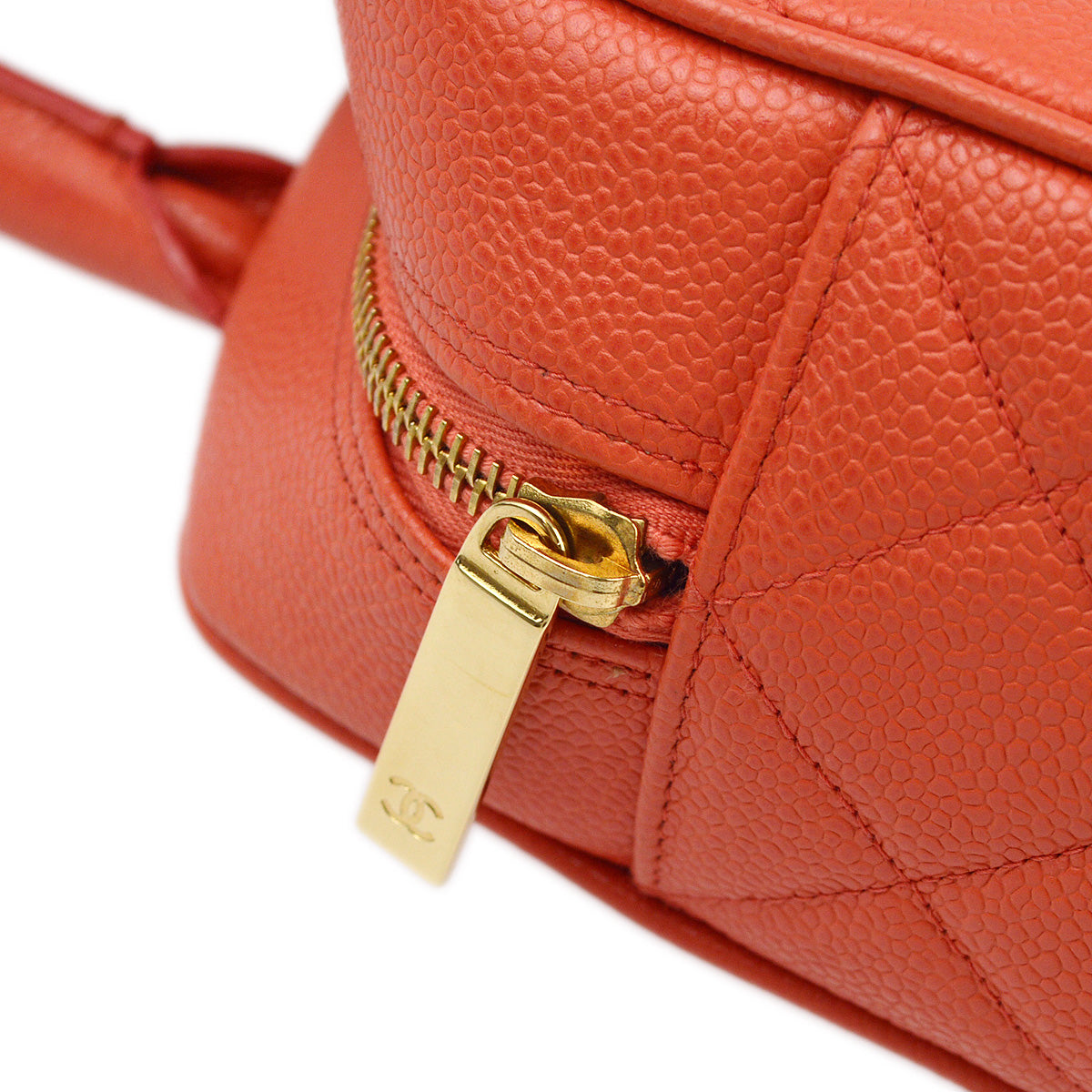 Luxury Chanel 2003-2004 Scarlet Caviar Bowling Bag 27