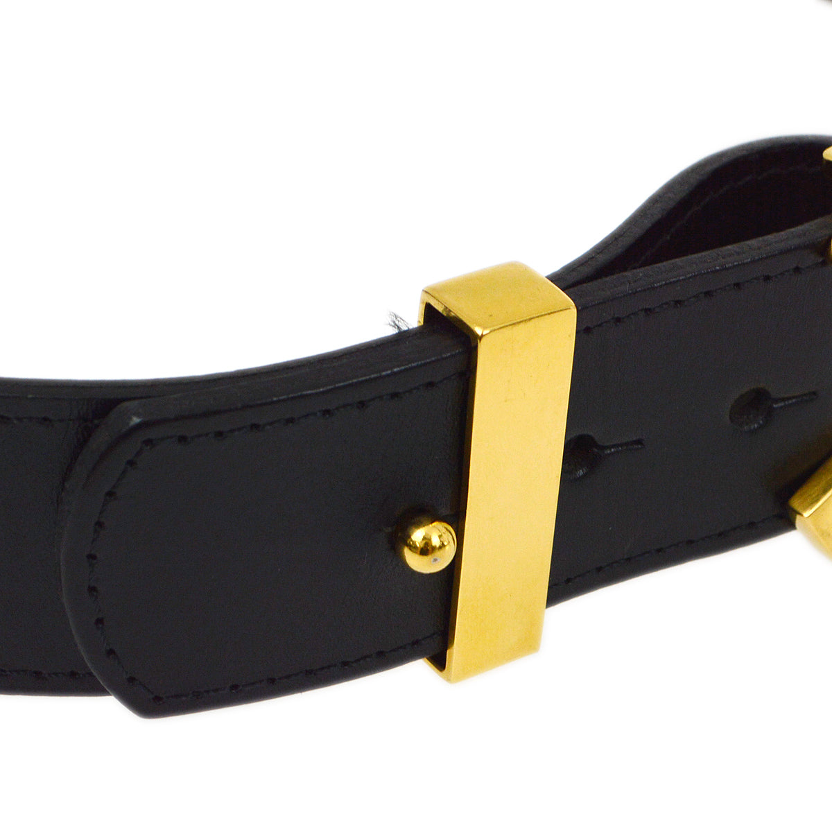 Luxury Chanel Belt Black 96A #80/32 Small New