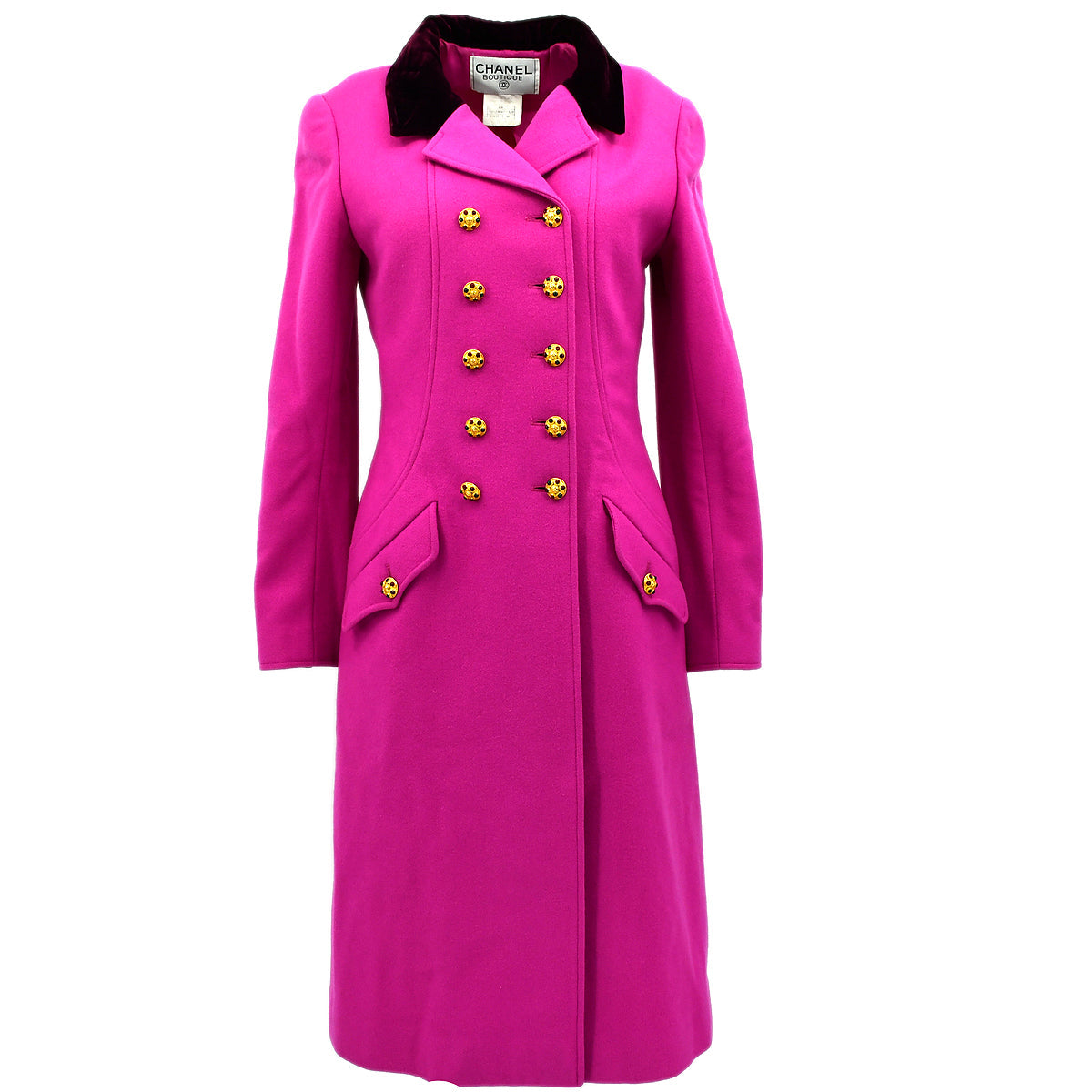 Luxury Chanel Gripoix Coat Pink 96A #38