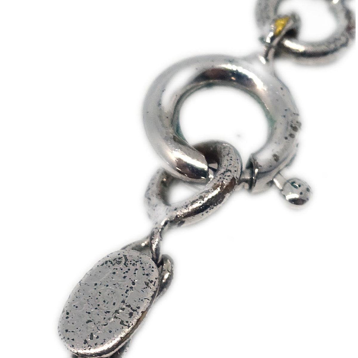 Luxury Chanel Chain Necklace Silver White 06V