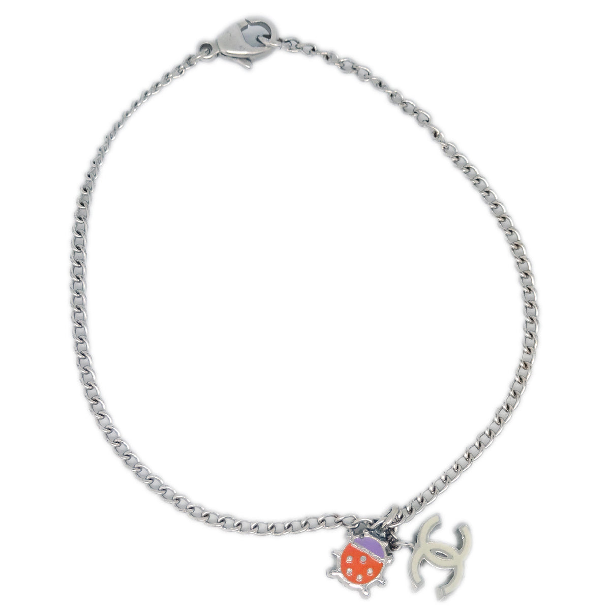 Luxury Chanel Silver Chain Ladybug Bracelet 04P