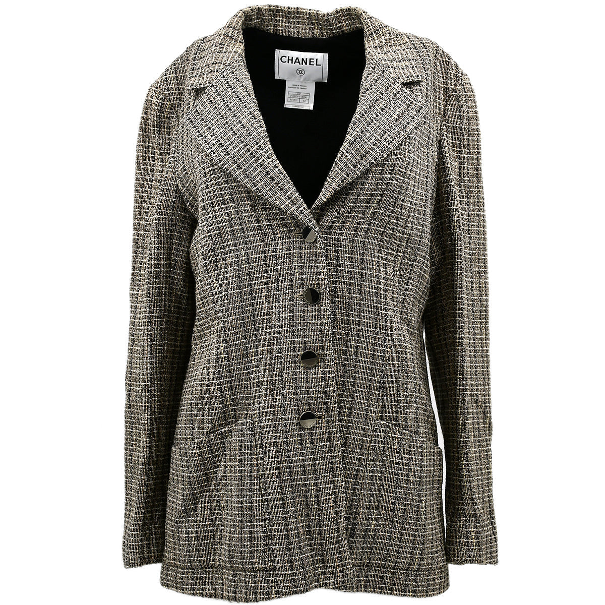 Luxury Chanel Single Breasted Jacket Beige 03P #42