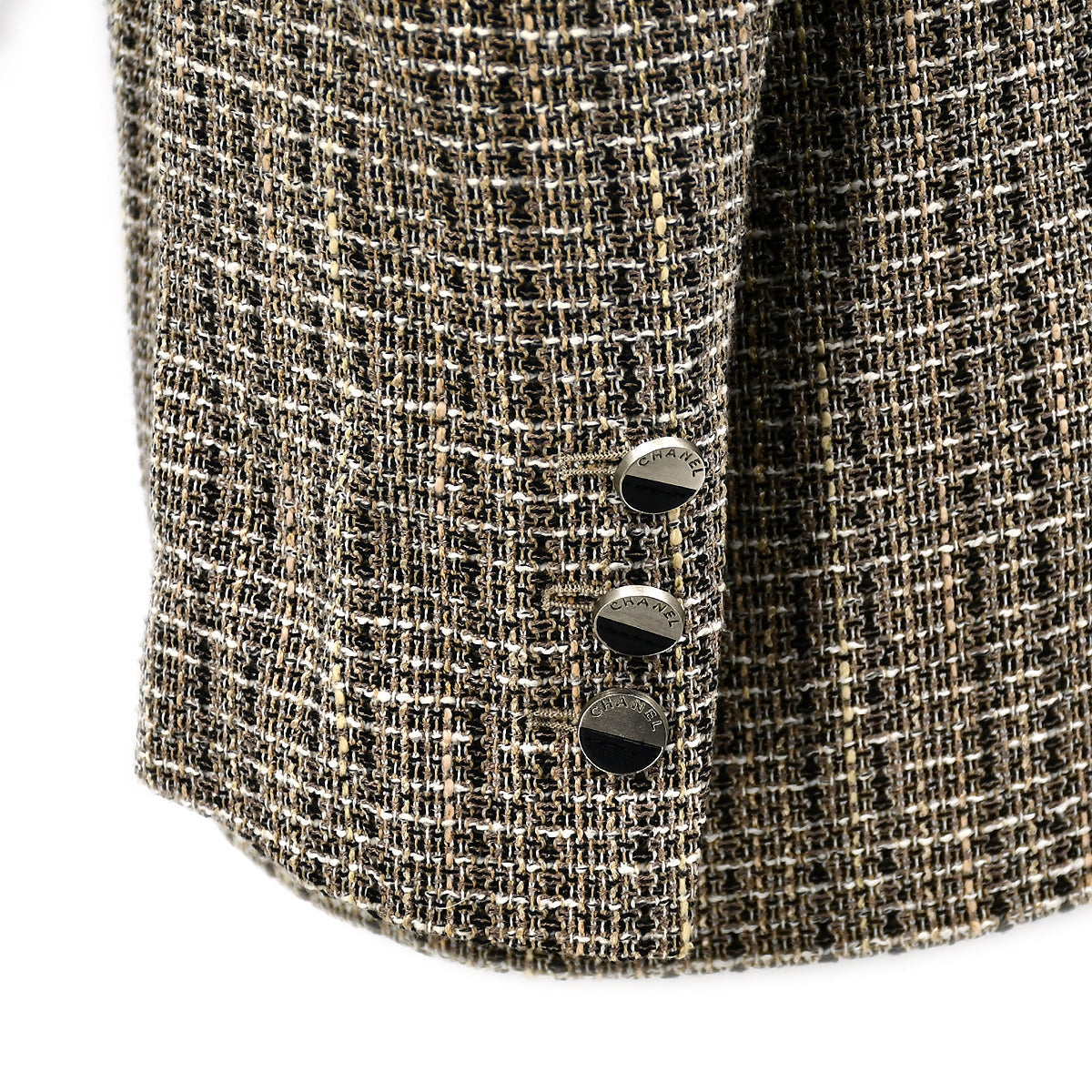 Luxury Chanel Single Breasted Jacket Beige 03P #42