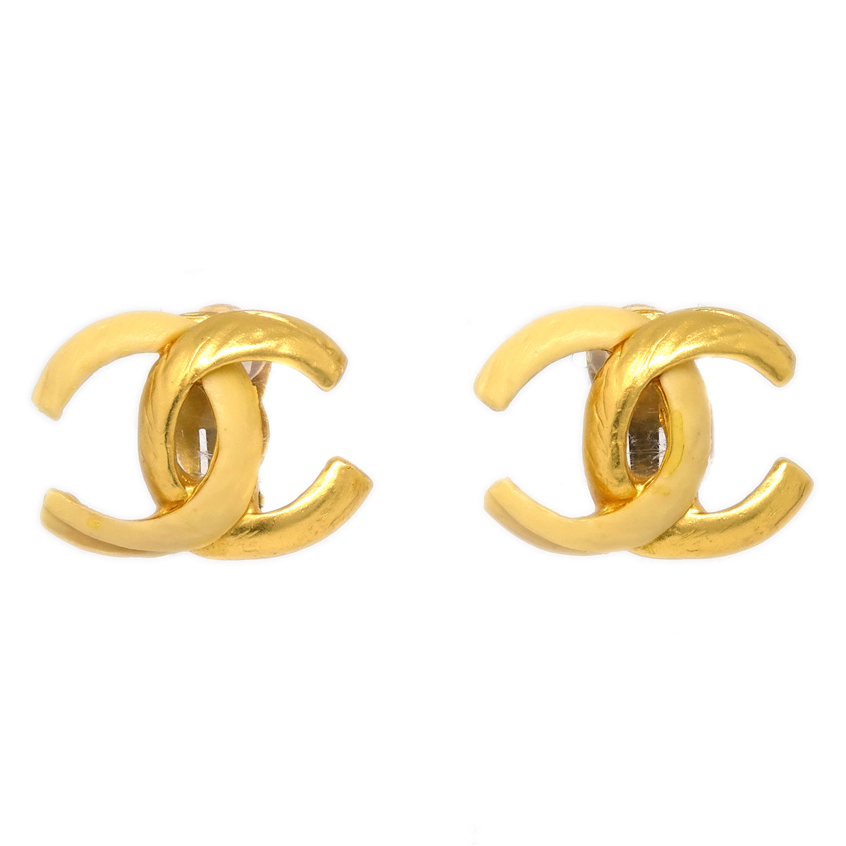 Luxury Chanel CC Earrings Clip-On Gold 00T