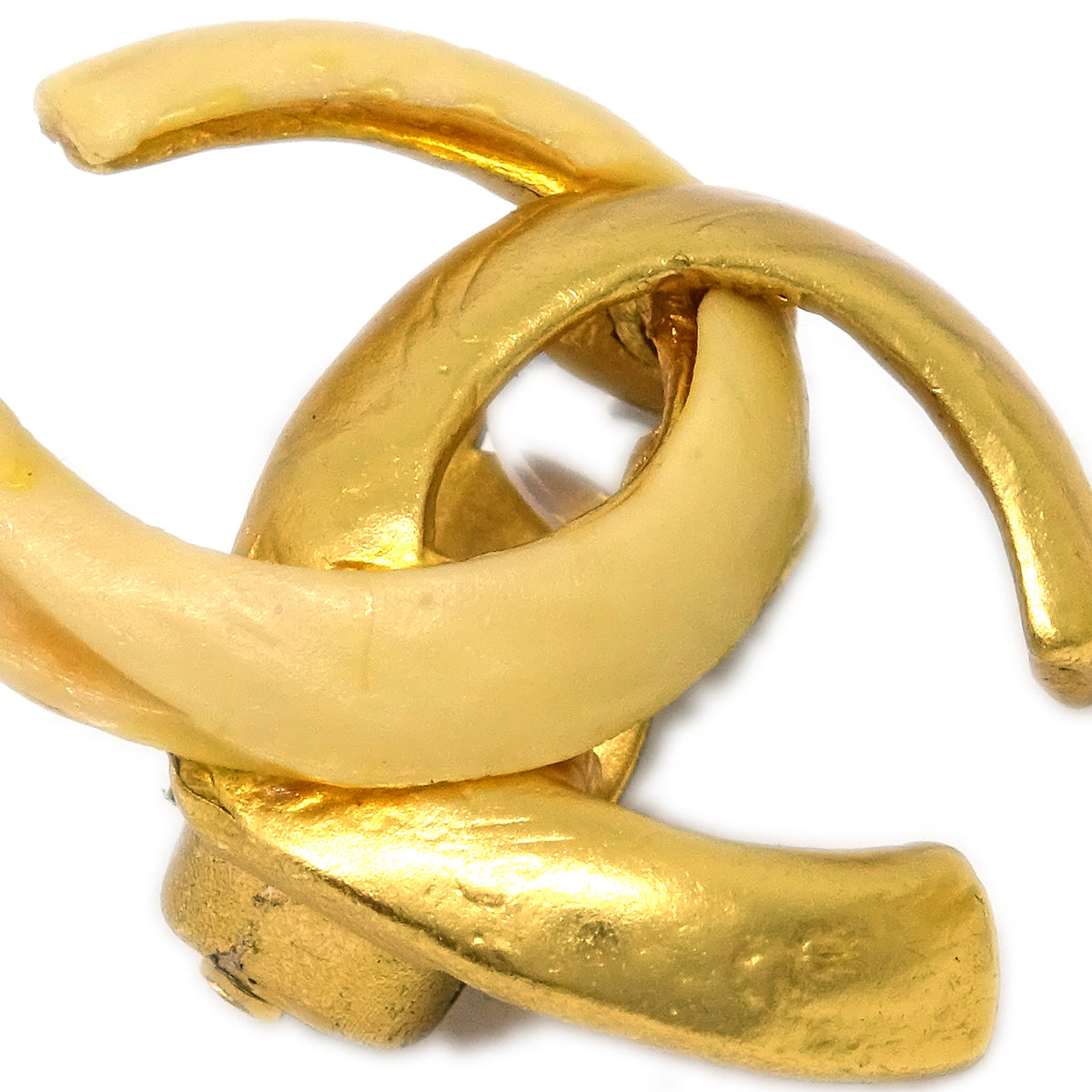 Luxury Chanel CC Earrings Clip-On Gold 00T